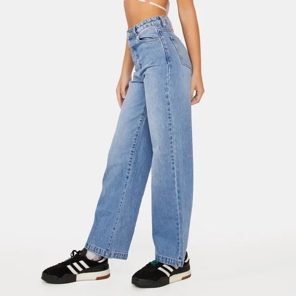 EUC ABrand A '94 High & Wide Jean‎ 32 Blue Faded 90's Vintage Style Streetwear - Picture 3 of 13